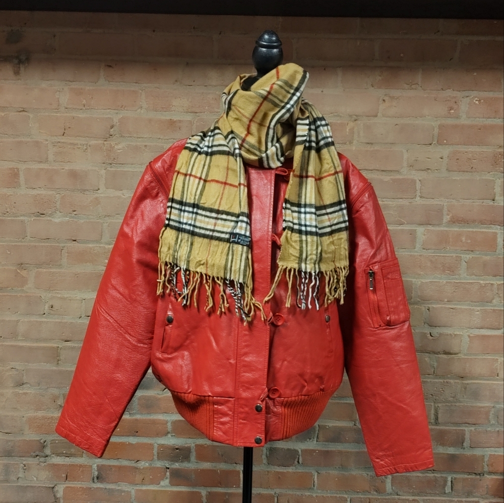 LEBAZ | Plus Candy Apple Red Leather Jacket